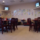 Part of the dining room of Bill's Pizza