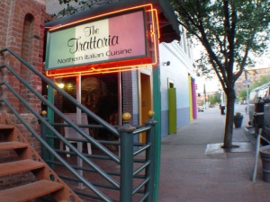 The entrance to Trattoria